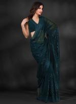 Georgette Rama Party Wear Sequins Work Saree